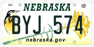 NE license plate BYJ574