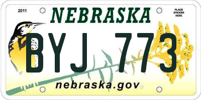 NE license plate BYJ773
