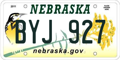 NE license plate BYJ927