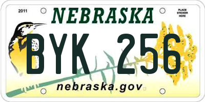 NE license plate BYK256