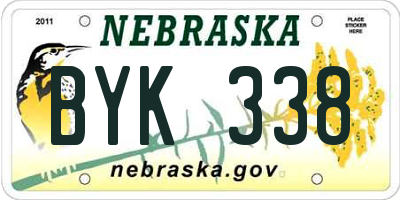 NE license plate BYK338