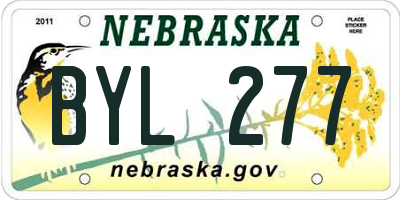 NE license plate BYL277