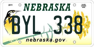 NE license plate BYL338