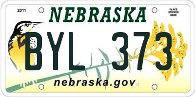 NE license plate BYL373