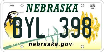 NE license plate BYL398