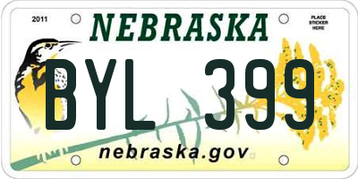 NE license plate BYL399