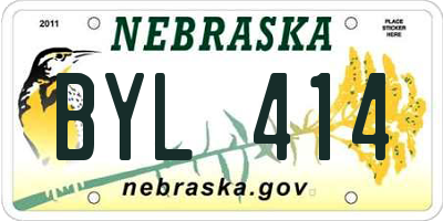 NE license plate BYL414