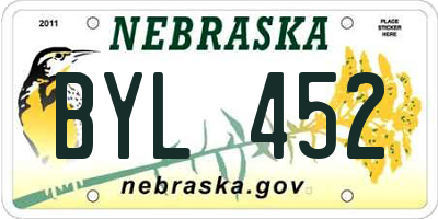 NE license plate BYL452