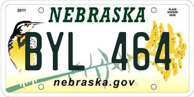 NE license plate BYL464