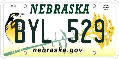 NE license plate BYL529
