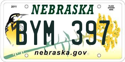 NE license plate BYM397