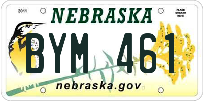 NE license plate BYM461