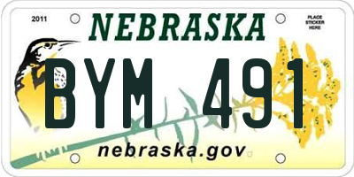 NE license plate BYM491