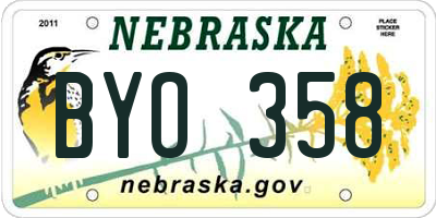 NE license plate BYO358