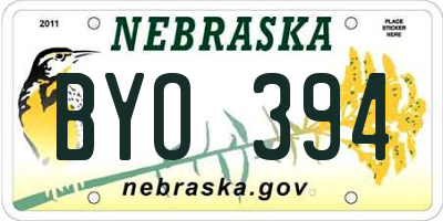 NE license plate BYO394