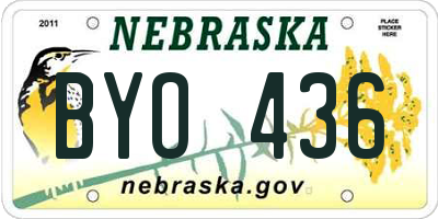 NE license plate BYO436