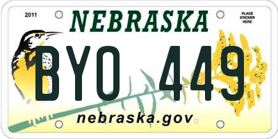 NE license plate BYO449