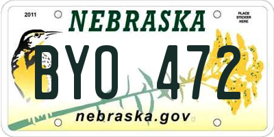 NE license plate BYO472