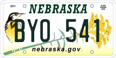 NE license plate BYO541