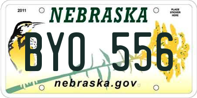 NE license plate BYO556