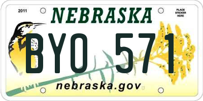 NE license plate BYO571