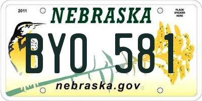 NE license plate BYO581