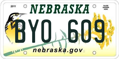 NE license plate BYO609
