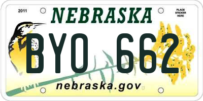 NE license plate BYO662