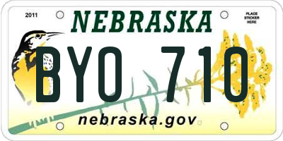 NE license plate BYO710