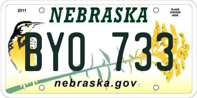 NE license plate BYO733
