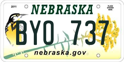 NE license plate BYO737