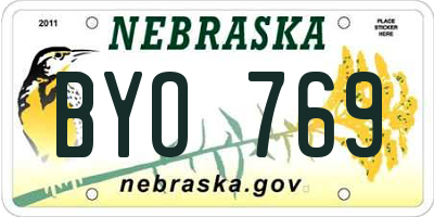 NE license plate BYO769
