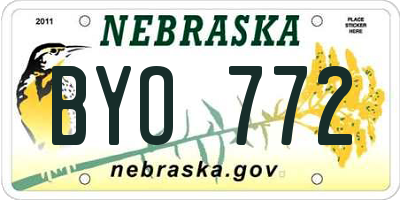NE license plate BYO772