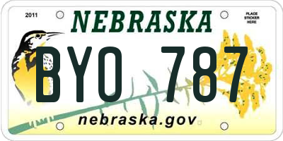 NE license plate BYO787