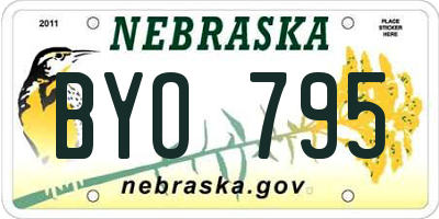 NE license plate BYO795