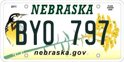 NE license plate BYO797