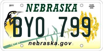 NE license plate BYO799
