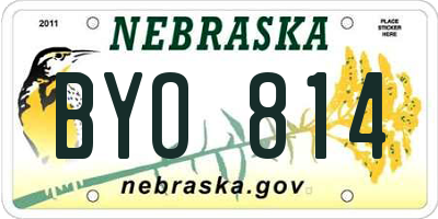 NE license plate BYO814