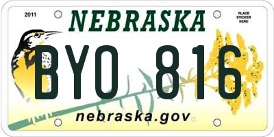 NE license plate BYO816