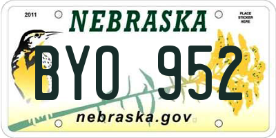 NE license plate BYO952