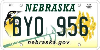 NE license plate BYO956