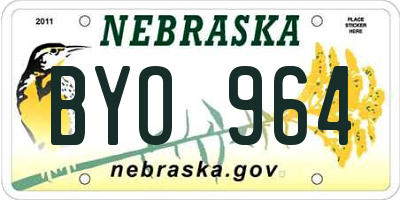NE license plate BYO964