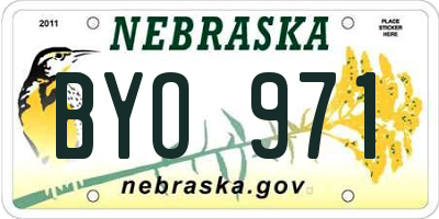 NE license plate BYO971