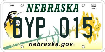 NE license plate BYP015