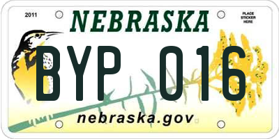 NE license plate BYP016