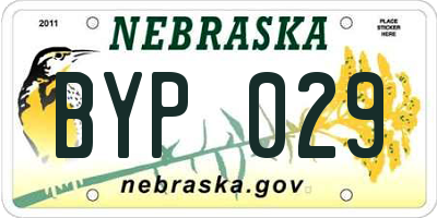 NE license plate BYP029