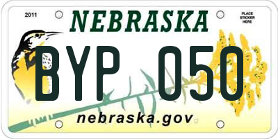 NE license plate BYP050