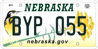 NE license plate BYP055
