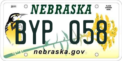 NE license plate BYP058