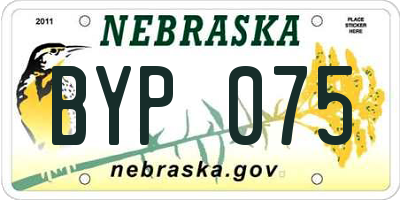 NE license plate BYP075